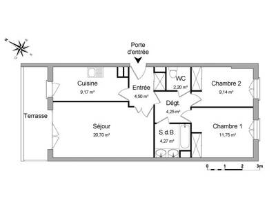 Location appartement 3 pièces Rosny-sous-Bois (93110)