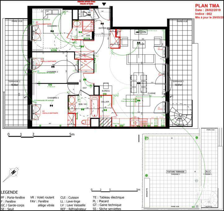 Appartement a louer houilles - 4 pièce(s) - 91 m2 - Surfyn