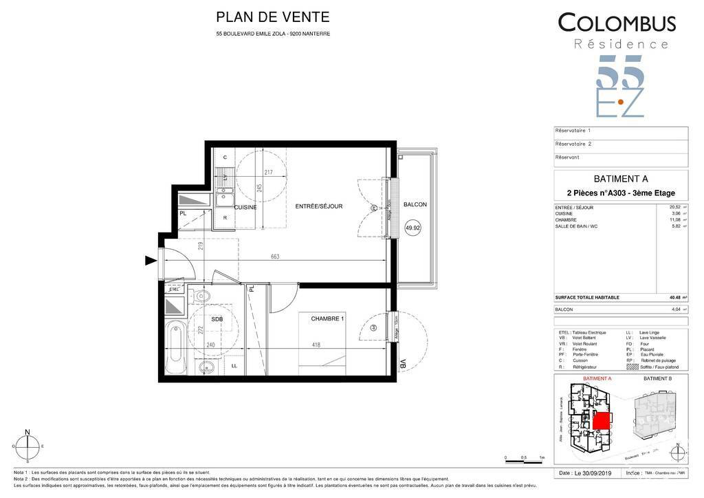 Appartement a louer nanterre - 2 pièce(s) - 41 m2 - Surfyn