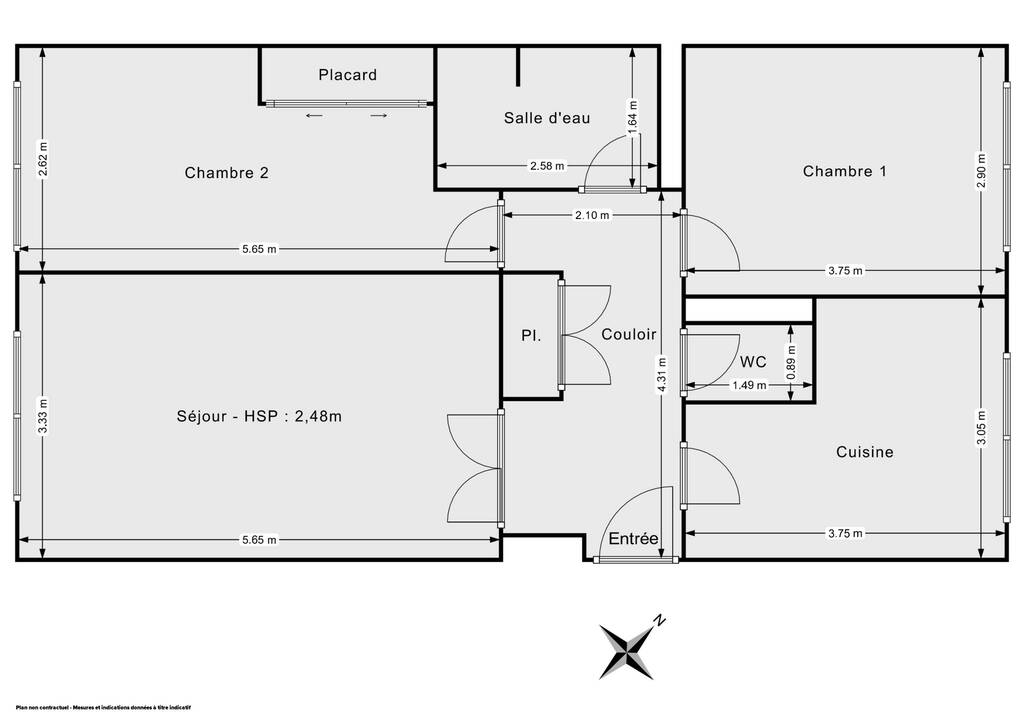 Vente Appartement Aubervilliers (93300) 64&nbsp;m² 207.500&nbsp;&euro;