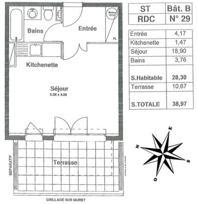 Location appartement studio Trappes (78190)