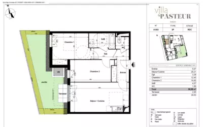 Sannois (95110) - Jardin Privatif 27 M2