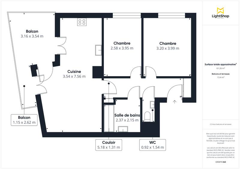 Superbe T3 Lumineux De 61M² À Vendre – Quartier Vilgénis, Massy