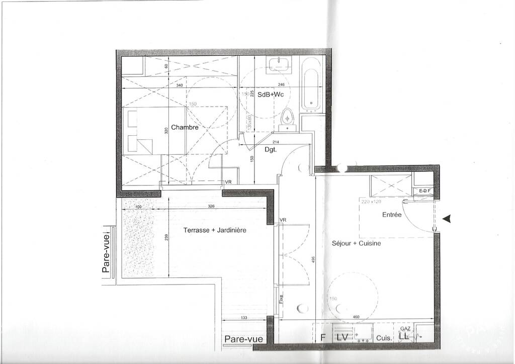 Appartement 42&nbsp;m²