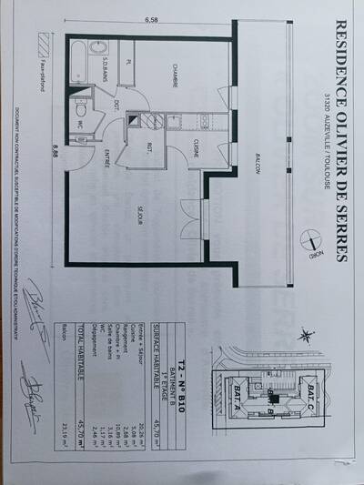 Vente appartement 2 pièces Auzeville-Tolosane (31320)