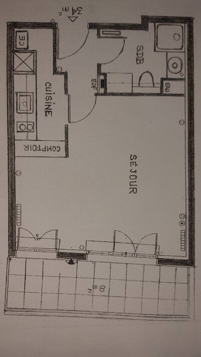Location appartement studio Paris 20e