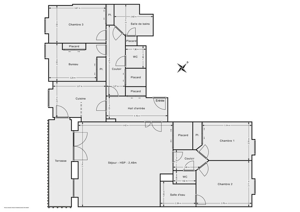 Appartement a louer herblay - 5 pièce(s) - 113 m2 - Surfyn
