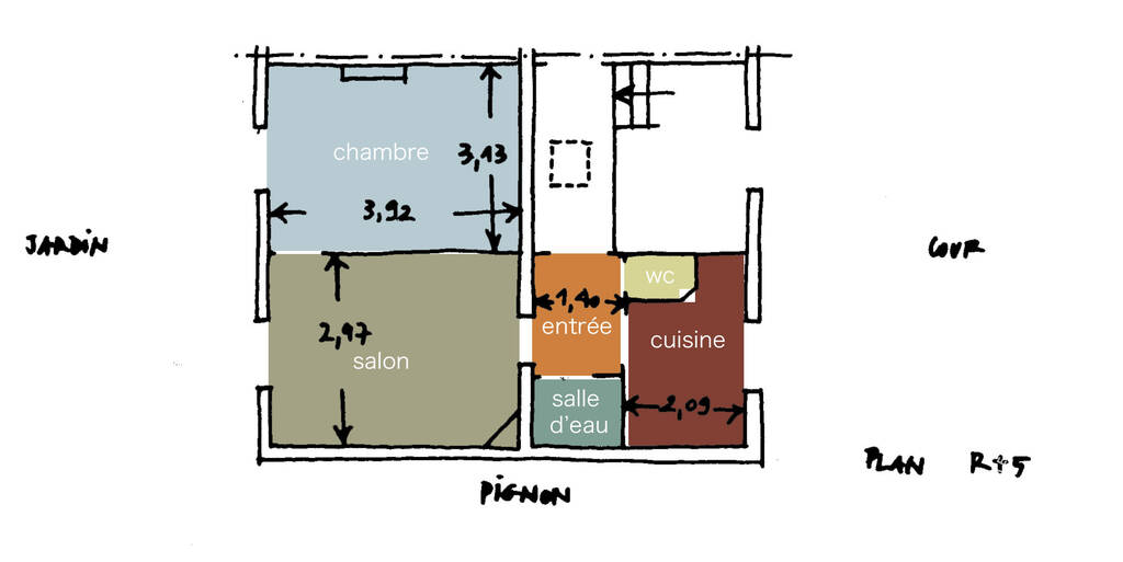 Appartement a louer paris-19e-arrondissement - 2 pièce(s) - 34 m2 - Surfyn