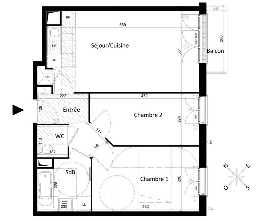 Appartement a louer saint-leu-la-foret - 3 pièce(s) - 57 m2 - Surfyn