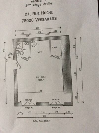Location appartement studio Versailles (78000)