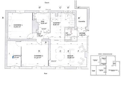 Location appartement 4 pièces Paris 17e