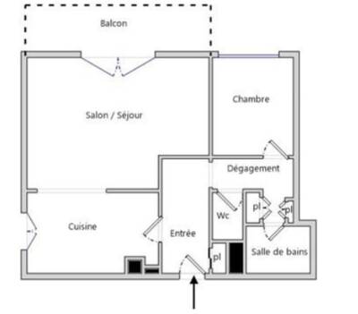 Location appartement 2 pièces Rueil-Malmaison (92500)