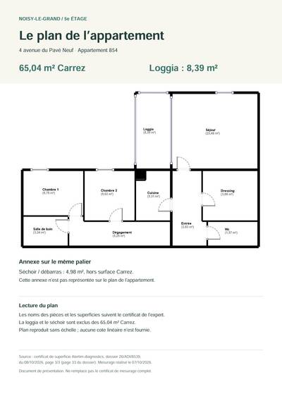 Vente appartement 3 pièces Noisy-le-Grand (93160)