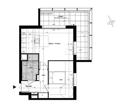 Vente appartement 2 pièces Vannes (56000)
