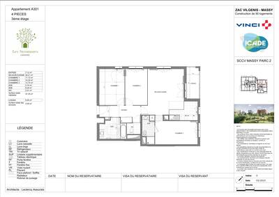 Vente appartement 4 pièces Massy (91300)