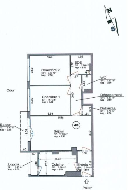 Appartement a louer clamart - 3 pièce(s) - 54 m2 - Surfyn