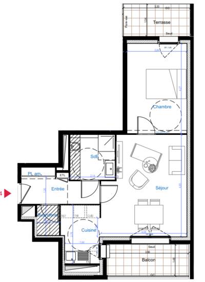 Location appartement 2 pièces Vitry-sur-Seine (94400)