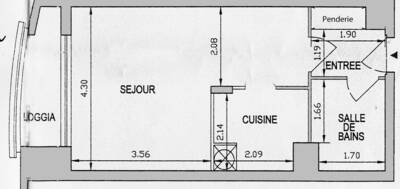 Location appartement studio Paris 14e