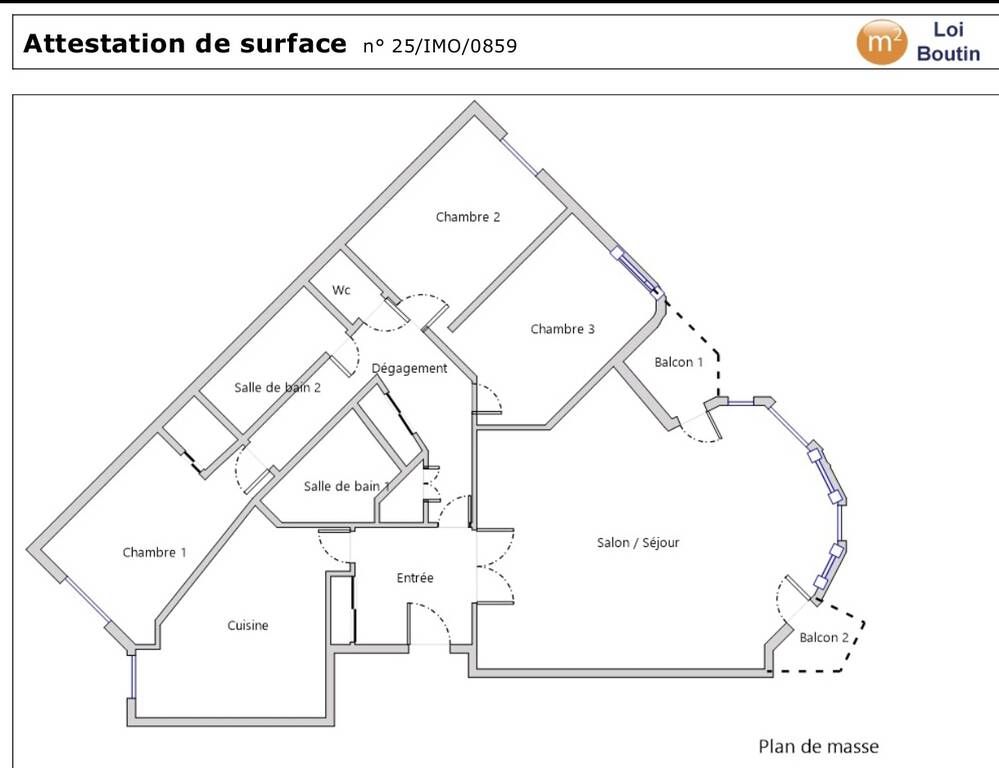 Appartement 101&nbsp;m²