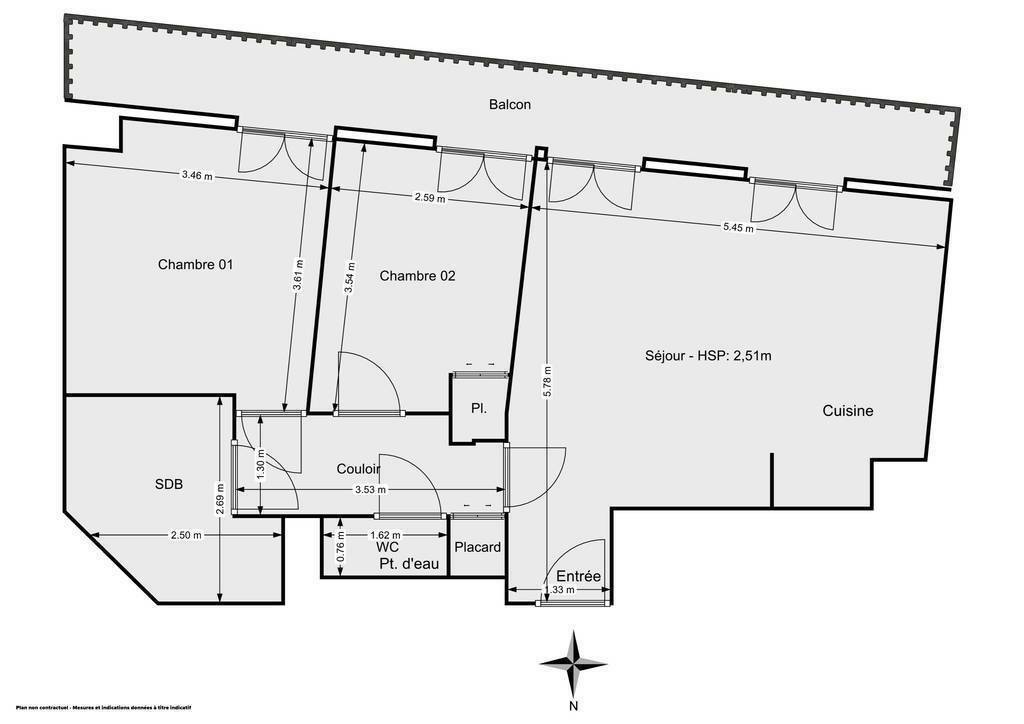 Location meublée appartement 3 pièces 54 m² Puteaux (92800) photo 8