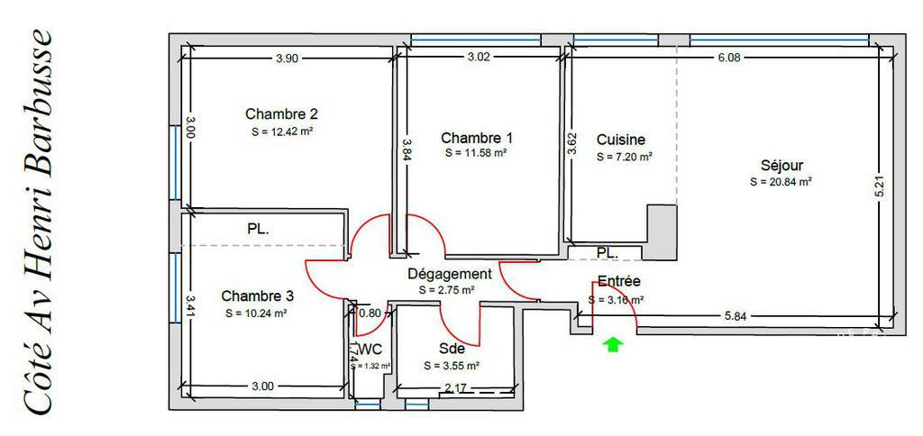 Appartement a louer bagneux - 4 pièce(s) - 73 m2 - Surfyn