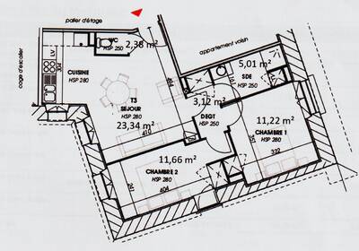 Location appartement 3 pièces La Baule-Escoublac (44500)