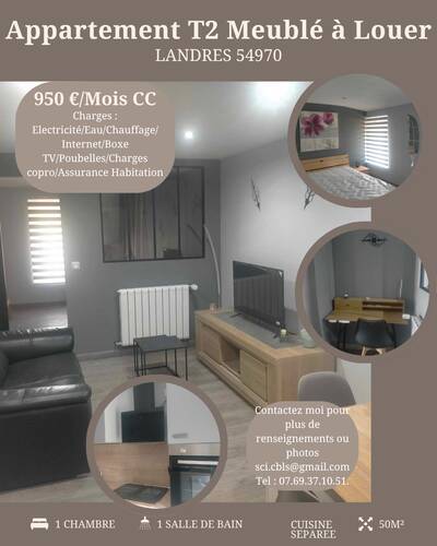 Location appartement 2 pièces Landres (54970)