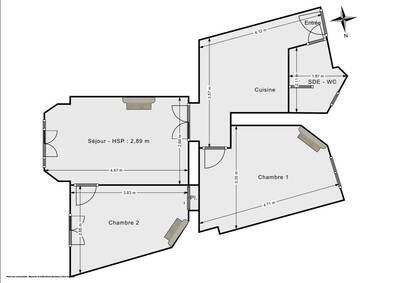 Location appartement 3 pièces Paris 14e
