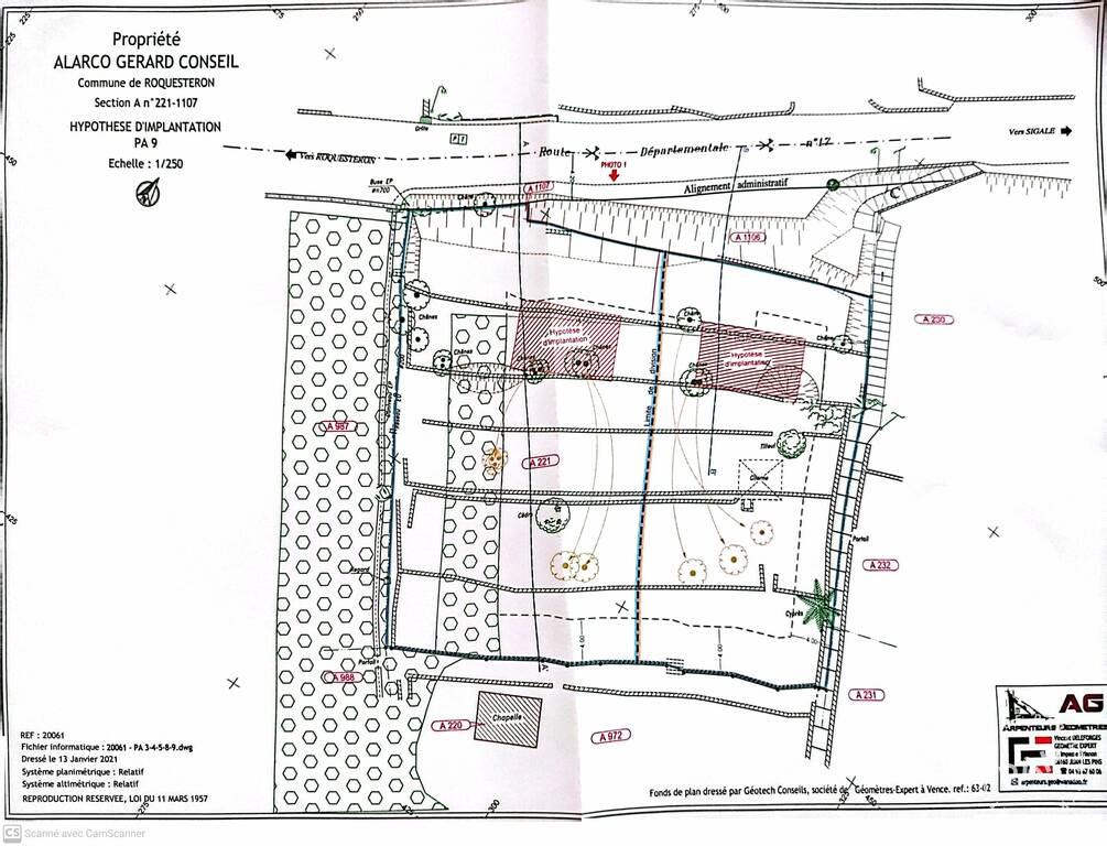Terrain Roquestéron (06910) 140.000&nbsp;&euro;