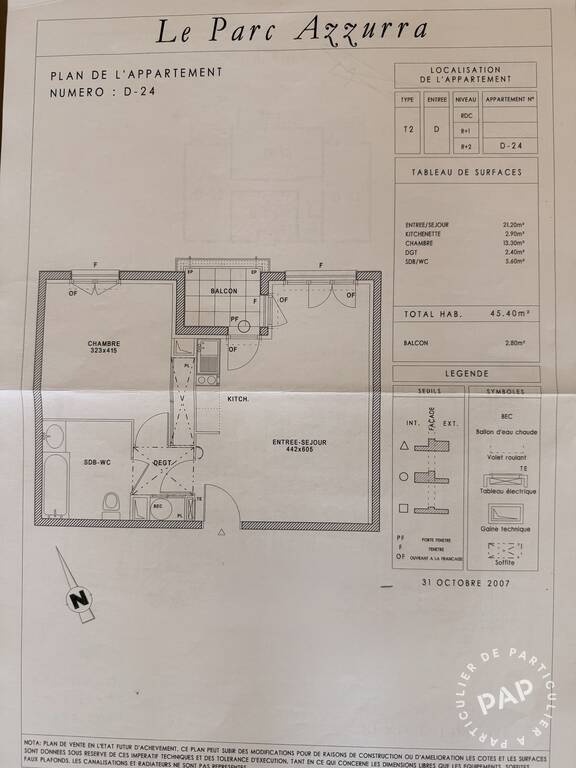 Vente Appartement Fréjus (83600) 46&nbsp;m² 215.000&nbsp;&euro;