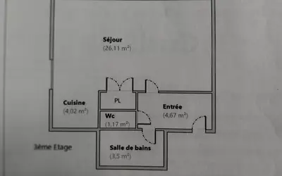 Appartement 1 pièce 40 m² · à Cergy · 39,5 m² · 145 000 €