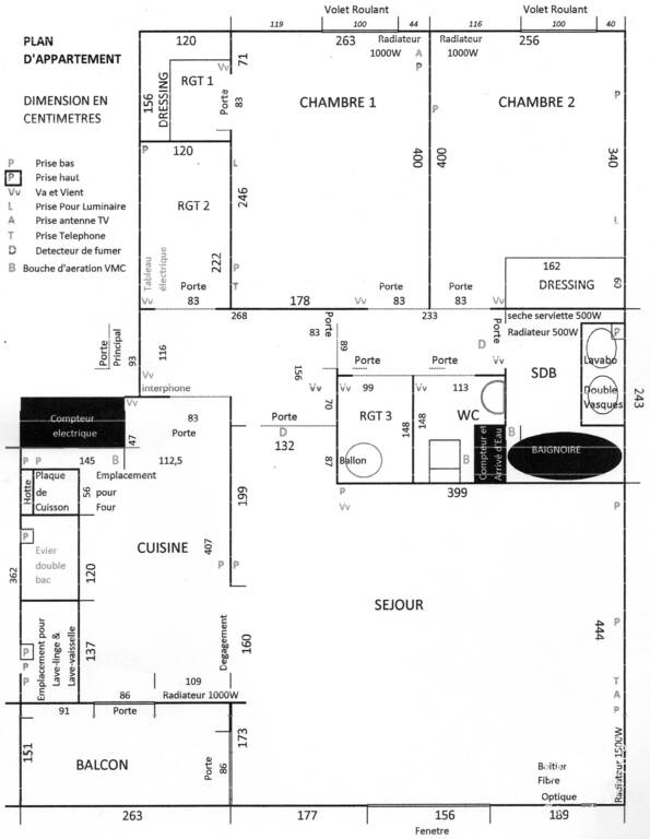 Appartement 74 m²