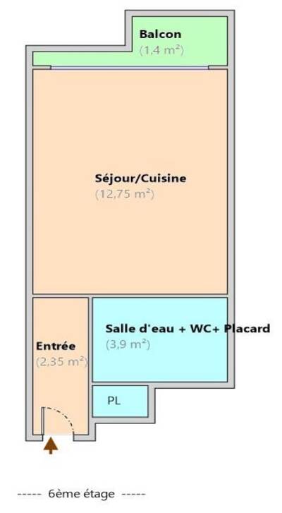 Vente appartement studio Paris 16e