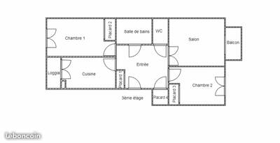 Location chambre en colocation 3 pièces Lyon 3e