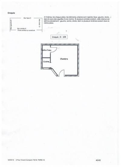 Vente appartement studio Paris 18e