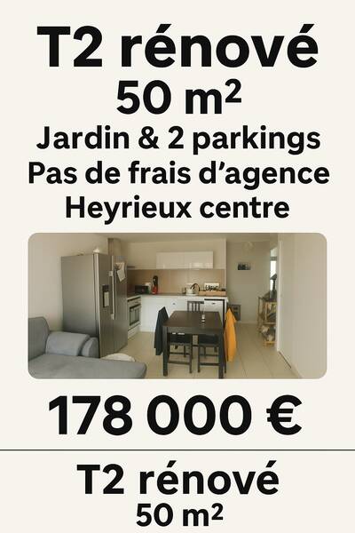 Vente appartement 2 pièces Heyrieux (38540)