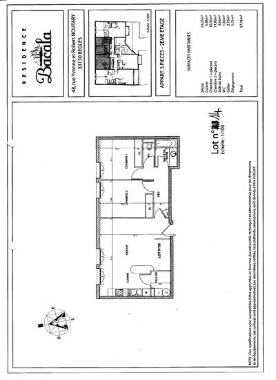 Location appartement 3 pièces Bègles (33130)
