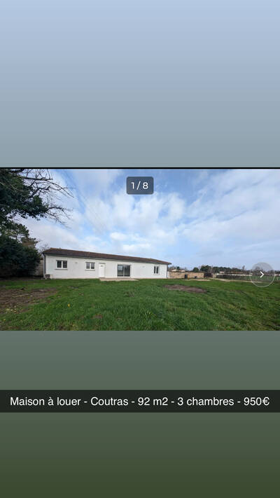 Location maison 4 pièces Coutras (33230)
