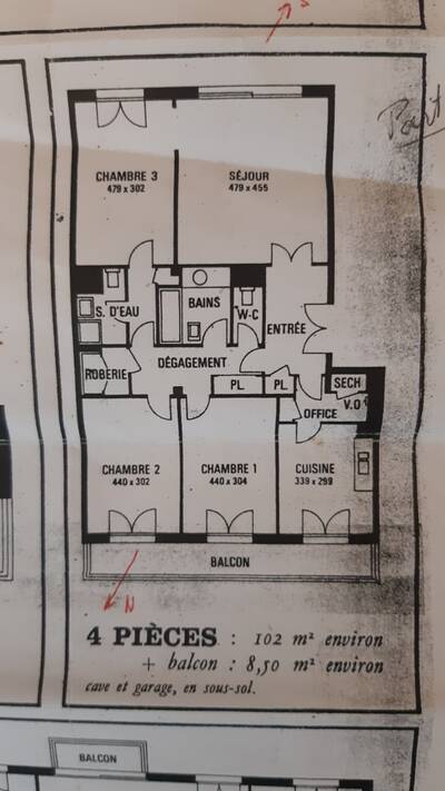 Location appartement 4 pièces Versailles (78000)