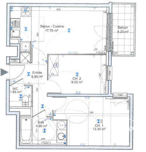 Appartement a louer chatillon - 3 pièce(s) - 52.5 m2 - Surfyn