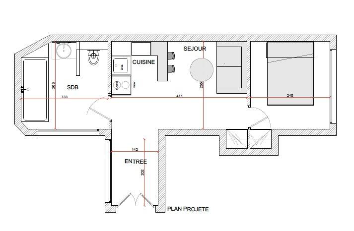 Appartement a louer paris-1er-arrondissement - 2 pièce(s) - 27.55 m2 - Surfyn