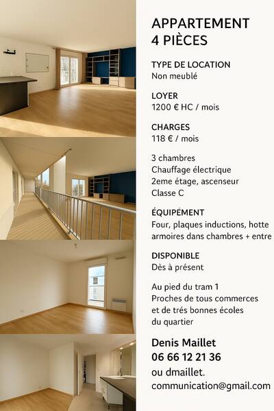 Location appartement 4 pièces Nantes (44)