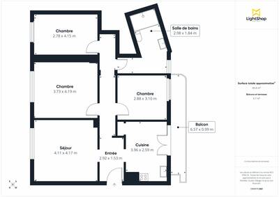 Vente appartement 4 pièces Draguignan (83300)