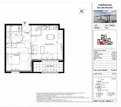Location appartement 2 pièces Sartrouville (78500)