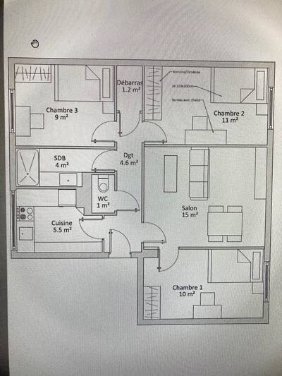 Location chambre en colocation 4 pièces Créteil (94000)