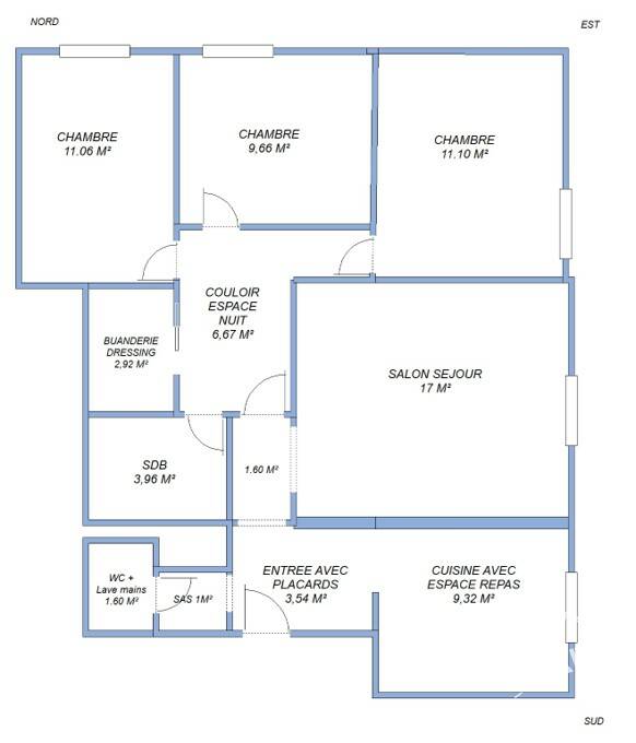 Appartement a louer chaville - 4 pièce(s) - 80 m2 - Surfyn