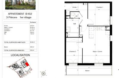 Vente appartement 3 pièces Chevilly-Larue (94550)