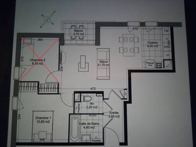 Location appartement 2 pièces Chaville (92370)