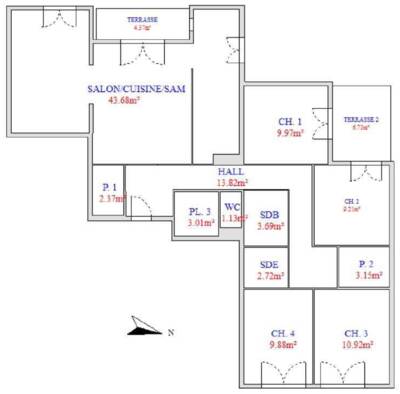 Vente appartement 6 pièces Draguignan (83300)