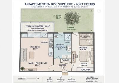Vente appartement 2 pièces Fréjus (83)